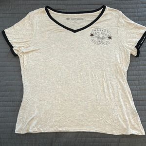 Harley Davidson Size 2x  cream with black trim